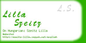 lilla szeitz business card